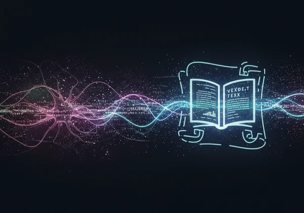 الذكاء الاصطناعي يعالج البيانات لإنشاء سرد شخصي.