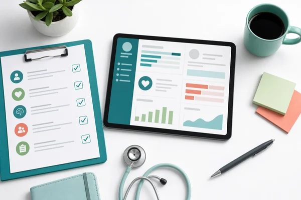 EPDS questionnaire on tablet